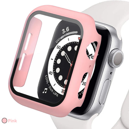 Tempered Glass+Cover for Apple Watch Case Ultra Accessories SE 3 4 5 6 7 8 Iwatch Screen Protector Case 49mm 45mm 41mm 44mm 40mm