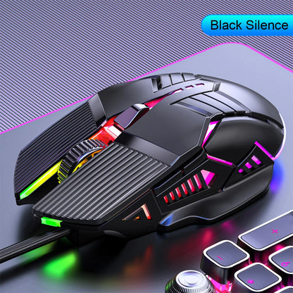 3200DPI Ergonomic Wired Gaming Mouse USB Computer Mouse Gaming RGB Backlit Gamer Mouse 6 Button LED Silent Mice for PC Laptop