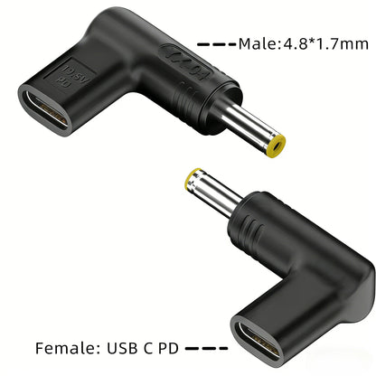 PD 100W Type C to Universal Laptop Charger Converter for Asus Lenovo Hp Dell Acer Samsung USB C Fast Charger Adapter Connector