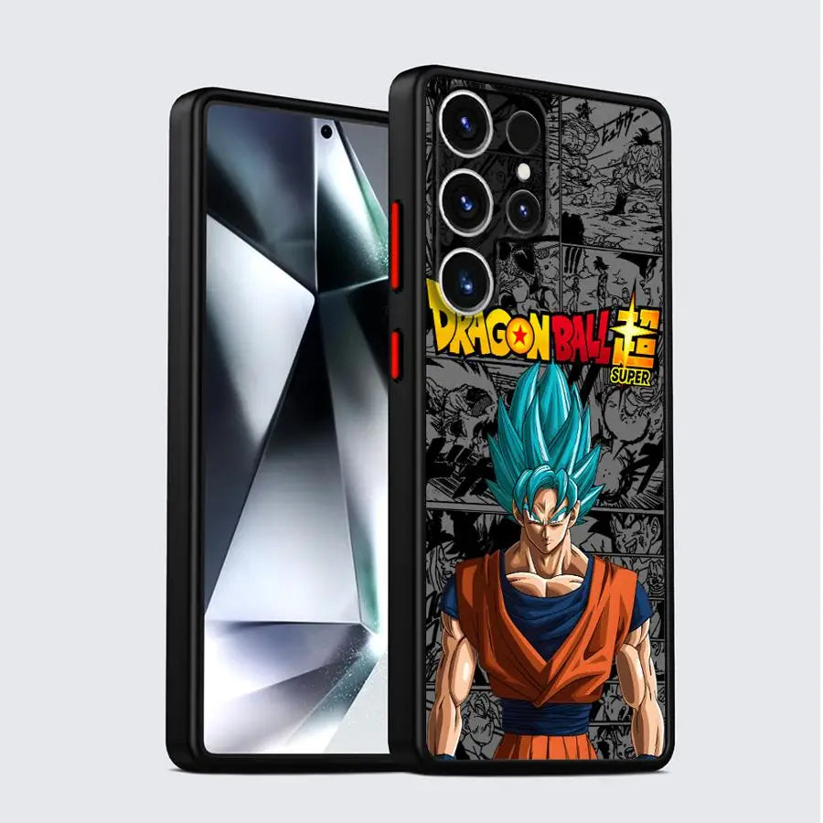 Back Phone Cover Case for Samsung Galaxy S23 Ultra S21 S22 Plus S25 Edge S24 FE S20 S9 S10 Dragon Ball Saiyan 4 Son Goku