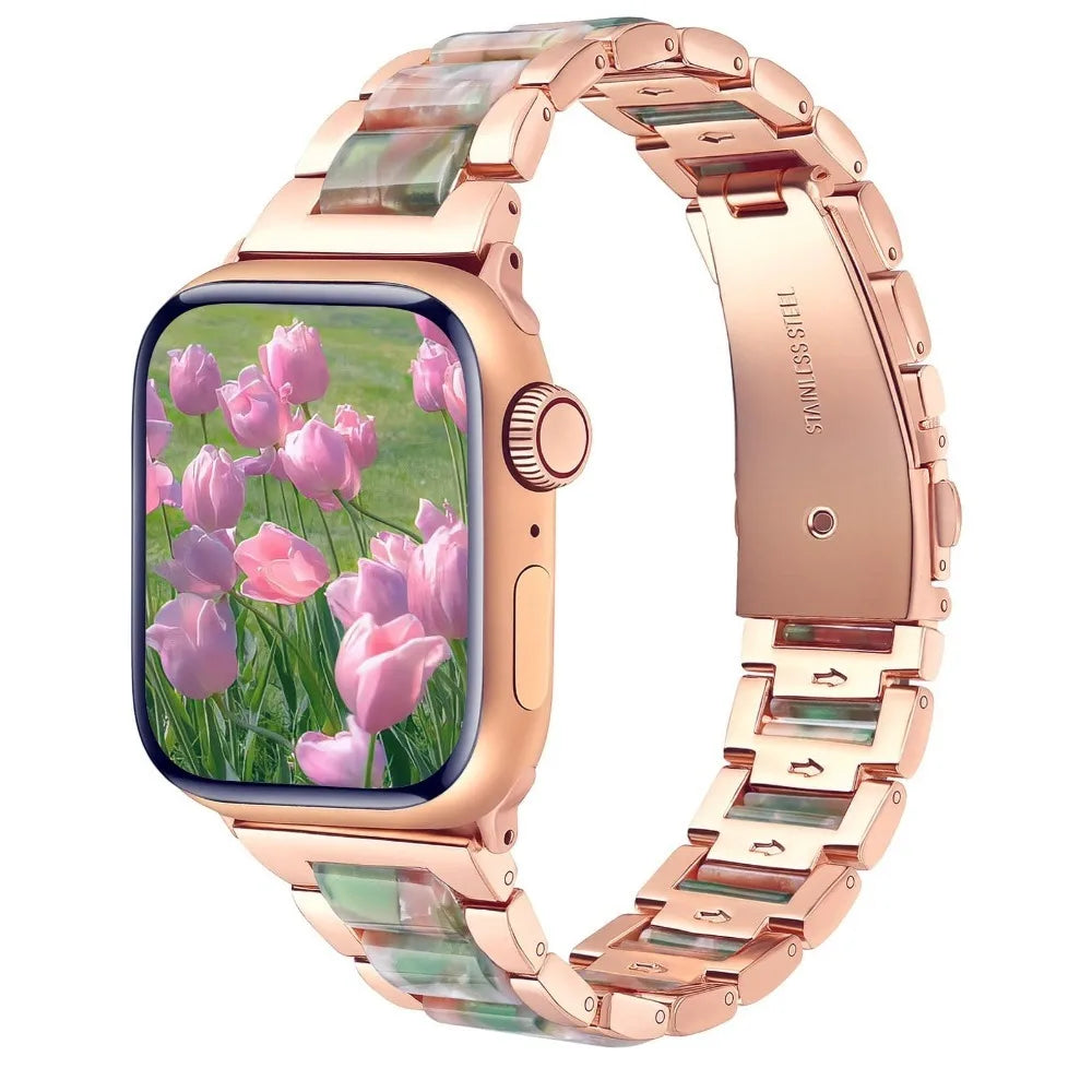 Resin Metal Band for Apple Watch 38-49mm, Compatible with iWatch S11-1 SE Ultra Series (Watch Not Included)