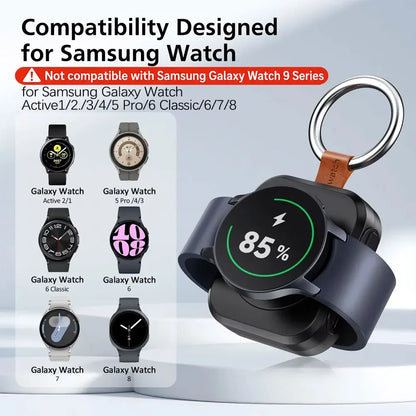 Magnetic Wireless Portable Watch Type C Fast Charger for Samsung Galaxy Watch 8/8 Classic/Ultra/5/4 Pro/4/3 Active Fast Charging