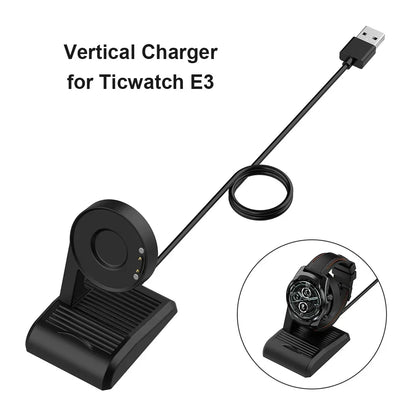USB Charger Cradle Dock for TicWatch E3/ PRO3 Lite/ proX/pro 5 3 ultra gps Smart Watch Fast Charging Cable Adapter  Accessories