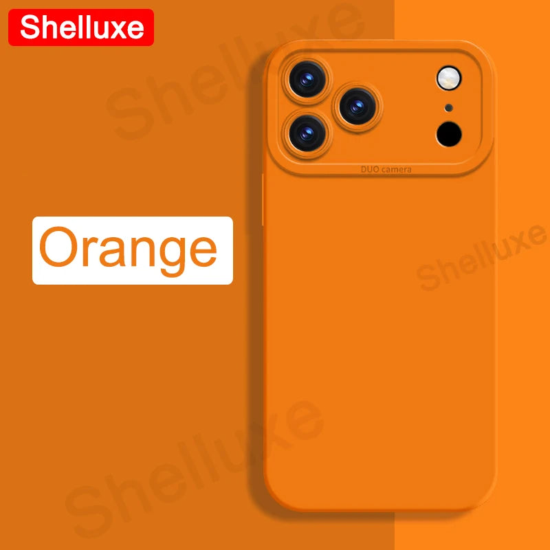 Silky Feel Liquid Silicone Soft Case Shelluxe For iPhone 17 17e 16 16e 15 14 13 Pro Max iPhone17 Air iPhone16 Plus Phone Cases
