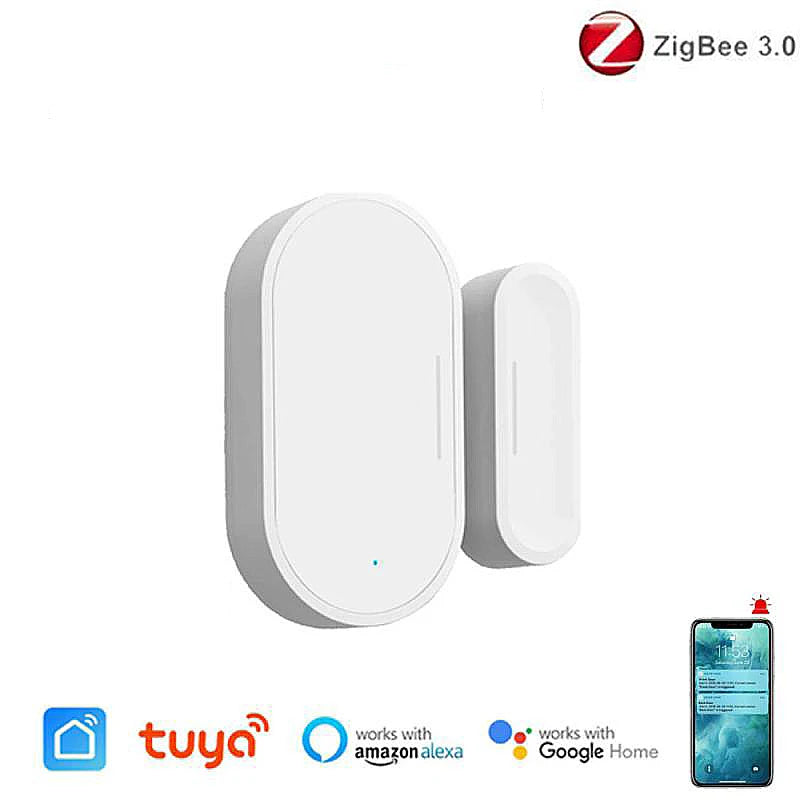 Tuya Smart Zigbee Door Sensor Door Open/Closed Detector Home Alarm Security Protection Smart Life Control Via Alexa Google Home
