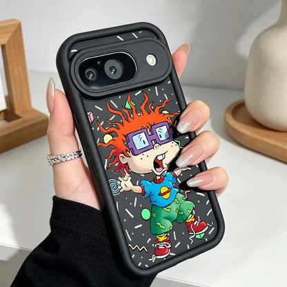 R-Rugrats C-Chuckie Finster Phone Case For Google Pixel 10 9 8 7 9a 8a 7a Pro XL Eye Ladder Silicone Cover
