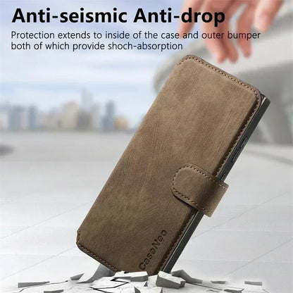 For Samsung S26 S25 S24 S23 FE S22 S21 Note20 Ultra Plus Magsafe Case Detachable Magnetic Card Holder Wallet Flip Leather Cover