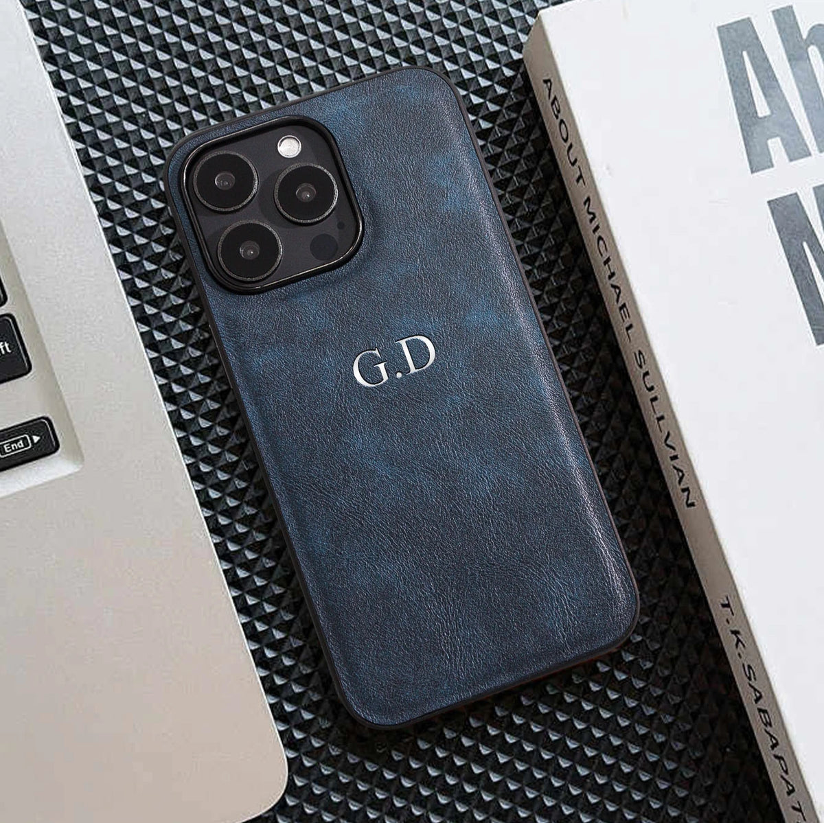 Leather Personalized Customized Initials Name Case For iPhone18 17 Air 16 15 14 13 12 11Pro Max Plus Luxury DIY Engraved Cover