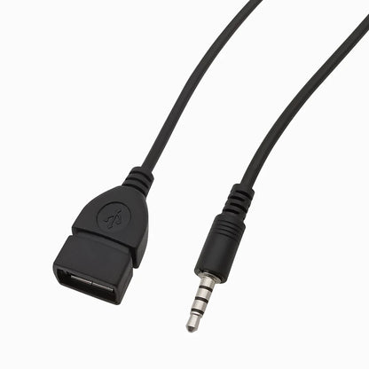 3.5mm Male AUX Audio Jack Plug to USB 2.0 Female Converter Cable 15cm Audio Conversion Line Car AUX Line