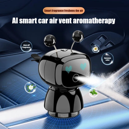 Cute Robot Smart Car Aroma Diffuser Car Air Outlet Fragrance Air Purifier Car Interior Decor Gift Electric Air Freshener