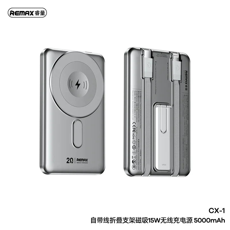 Magnetic Wireless Power Bank 10000mAh 5000mAh Spare battery Portable Charger Mobile External Battery Fast charging for iPhone