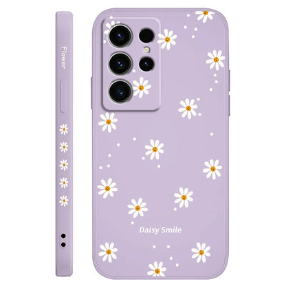 Smiling Daisy Phone Case For Samsung Galaxy S25 S24 S23 S22 S21 S20 S10 S10E Ultra Plus FE Note 20 Ultra Plus Cover