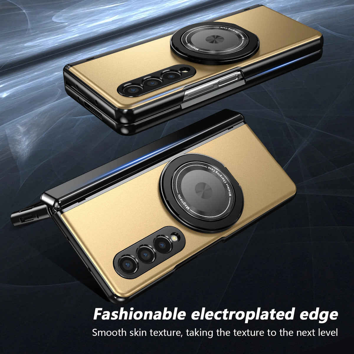 Folding Ring Holder Full Coverage Case for Samsung Galaxy Z Fold 8 Ultra 5G Fold8 Fold7 Fold 7 6 5 4 3 Fold6 Fold5 Fold4 Fold3