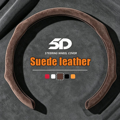 Premium Non-slip Suede Leather Car Steering Wheel Cover Booster Cover For Geely Coolray Boyue Okavango  Icon Emgrand X7 EX5