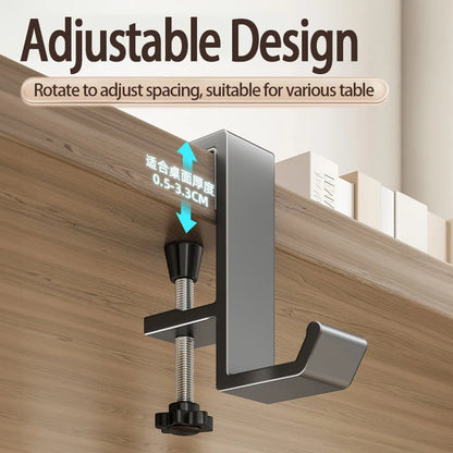 1pcs Punch-free Desk Hook Adjustable Desk Edge Hook Multi - Functional Gaming Headset Hanging Hook Home Office Organizer