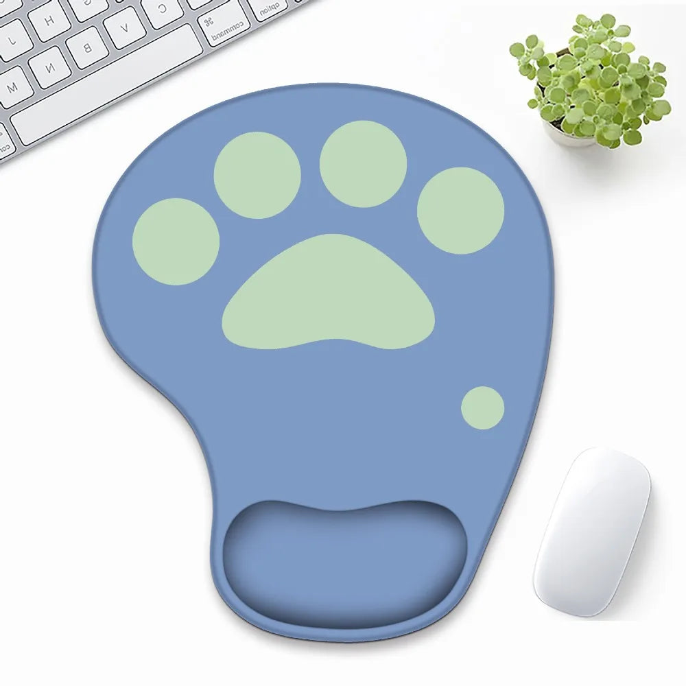 Cute Cat Paw Wrist Rest Mouse Pad Silicone Ergonomic Hand Support Mouse Mat Non Slip Comfortable Gaming Mousepad