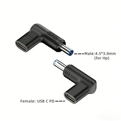 PD 100W Type C to Universal Laptop Charger Converter for Asus Lenovo Hp Dell Acer Samsung USB C Fast Charger Adapter Connector