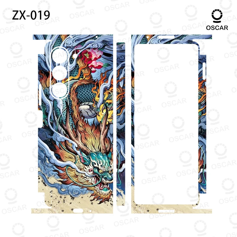 Colorful Anti-Scratch Stickers For Samsung Galaxy Z Fold 5 4 7 6 Fold5 Fold4 Protective Decal Skin Cover Back Film