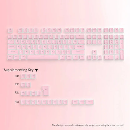 104 Keys Pudding Keycaps For Mechanical Keyboard PBT OEM Keycaps Jelly RGB Full Size 60% 70% 100% Small complete set of keycaps