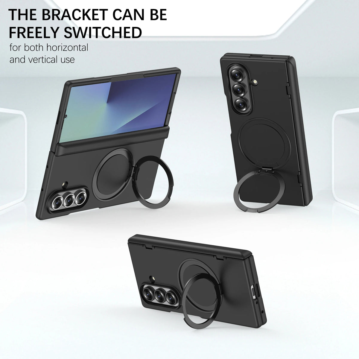 Fall Protective Case for Samsung Galaxy Z Fold 8 Ultra Fold8 Fold7 Fold 7 6 5 4 3 Fold6 Fold4 Tempered Glass Film Magnetic Ring