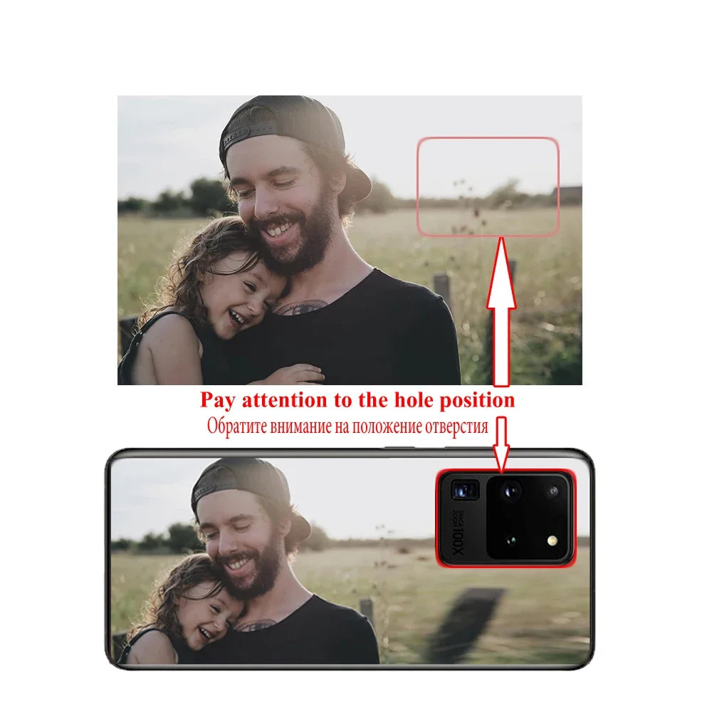 Custom Case for Samsung Galaxy S25 S24 S23 S22 S21 S20 FE Ultra Plus A53 A73 Note 20 A52S A32 A51 DIY Personaliz Picture Cover
