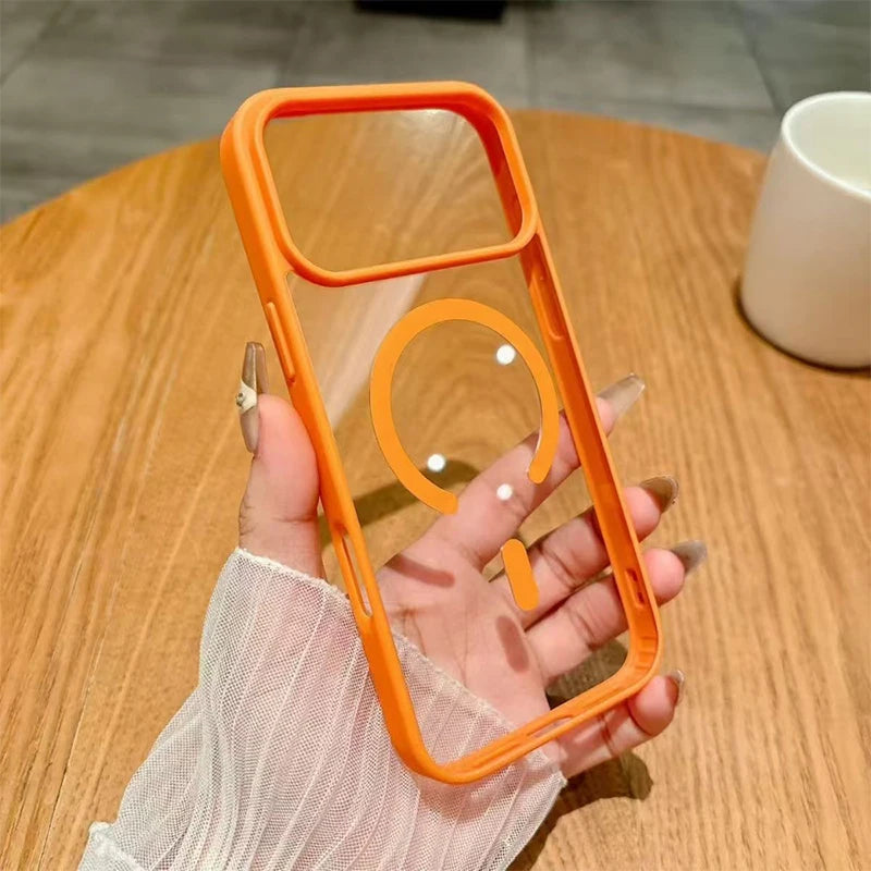 For Magsafe Wireless Charging Candy Color Matte Case For iPhone 17 16 15 14 13 12 Pro Max Plus Air 11 Magnetic Bumper Case Cover