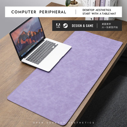 Crazy Horse Texture Pu Mousepad Portable Mouse Pad Large Gaming Waterproof Non-slip Suede Desk Mat Computer Keyboard Desk Pad