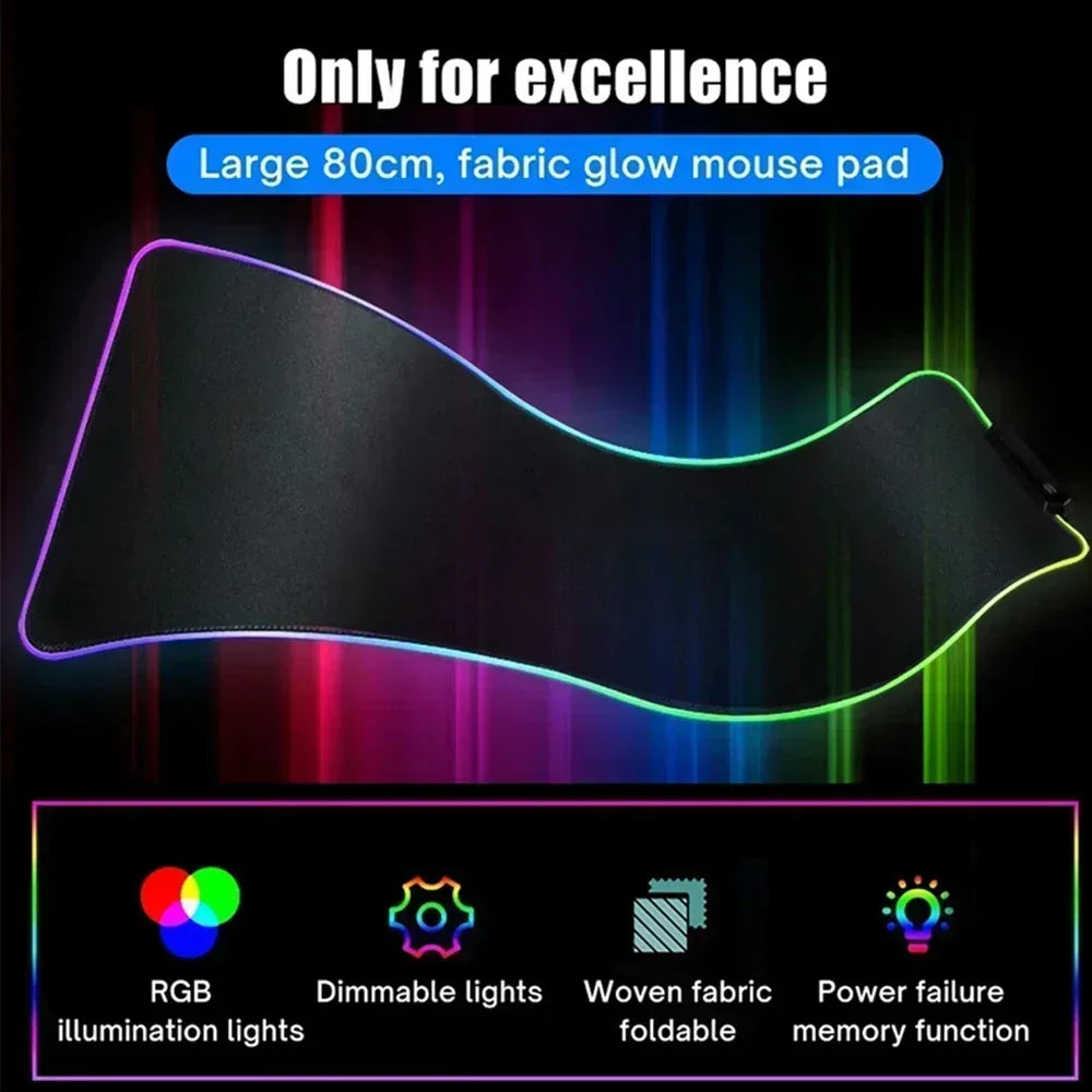 RGB Stock Market Mouse Pad Trading Chart Pattern PC Gaming Mouse Pad HD Gamer LED Light XXL HOT Candlestick Pattern Art Desk Mat
