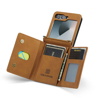 Wallet Case for Samsung Galaxy Z Flip 8 7 6 5 4 3 7FE Shockproof Cover with Protective Leather Card Holder Pocket