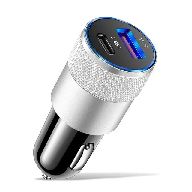 66W USB Car Charger Type C Fast Charging Phone Adapter For Xiaomi Huawei PD Phone Charger Car Adapter Socket Cigarette Lighte