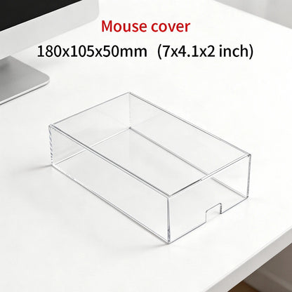 Clear Acrylic Mechanical Keyboard Dust Cover Protector Case For 60 96 98 104/108Key Transparent Anti-Dust Keyboard & Mouse Cover