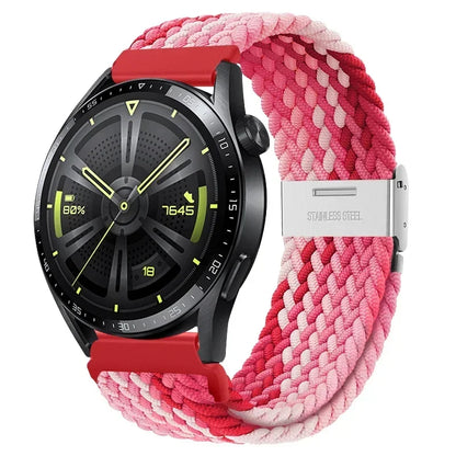 20 22mm Strap for Samsung Galaxy Watch 7 6 5 4 Band 40/44mm 5Pro Active 2 Gear S3 Braided Elastic Bracelet for Huawei GT2/3 4Pro