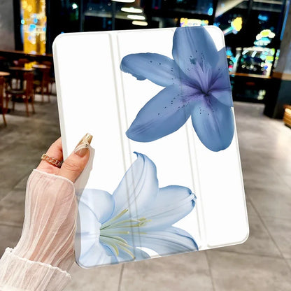 Pure&noble/elegant&fragrant Lily PAD CASE For iPad pro 10/11/2020/6th/7th /8th /Air 3rd/Air 4th/9th gen/Air 5th Gen 2022/Air 11