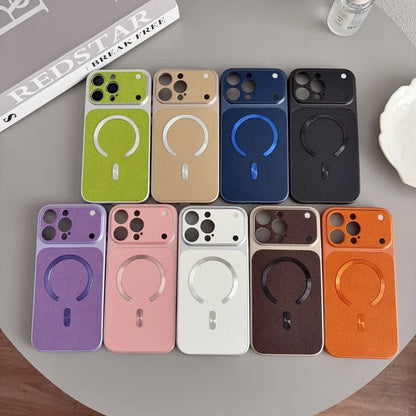 Official Magnetic Leather Phone Case For iPhone 15 14 11 12 13 16 17 Pro Max Plus For Magsafe Luxury Shockproof Protector Cover