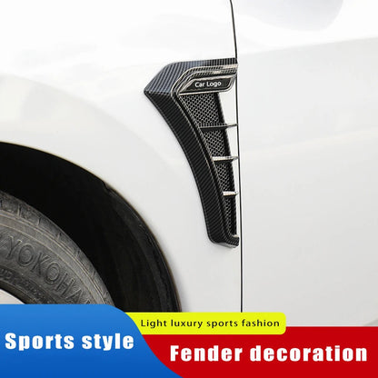 2pcs Carbon Black Car Side Wing Fender Sticker Decals Body For Skoda Fabia 1 2 Octavia a7 RS Superb Rapid Yeti Karoq Vision