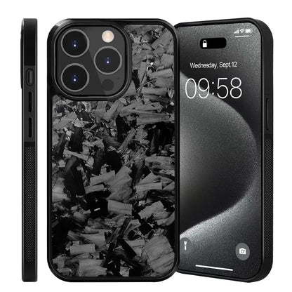 Magnetic Real Forged Carbon Case for iPhone 17 17Air 16 15 14 13 12 11 Pro Max 16+ 15+ Protective Phone Back Cover with MagSafe