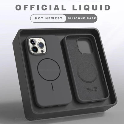 Magnetic Phone Case For iPhone 15 14 16 Plus 11 12 13 17 Pro Max Air Shockproof Silicone Cover For Magsafe Wireless Charge Cases