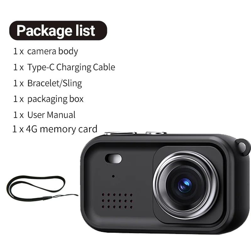 1080P Mini Thumb Camera 1.47 Inch Screen Camera Vlogging Portable Pocket Camera For Journey Carrying And Pet Camera