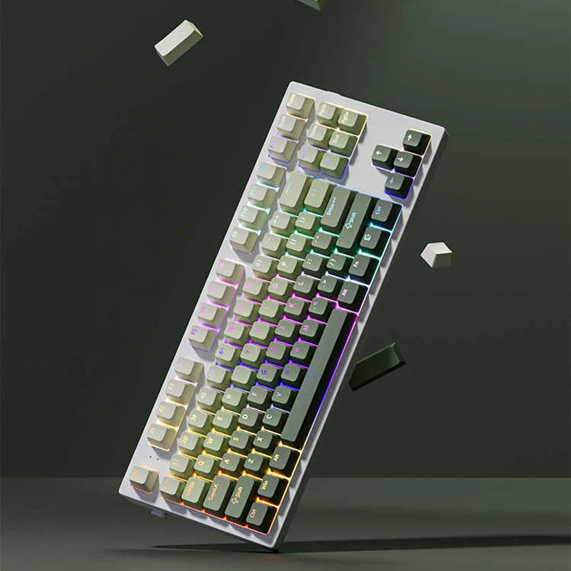 Green Grape Top-lit RGB Backlit Keycaps Double Shot PBT Keycaps 130 Key Cherry Profile for MX Switches Mechanical Gamer Keyboard