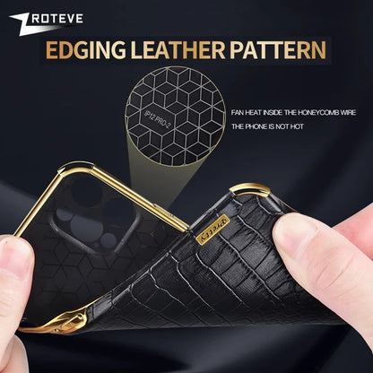 S25 Ultra Case ZROTEVE Crocodile Pattern Leather Cover For Samsung Galaxy S25 Edge S24 S23 FE S22 S21 Plus S24+ S25+ Phone Cases