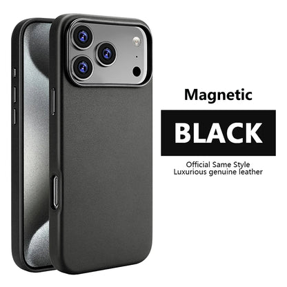 Magnetic PU Leather Phone Case For iPhone 18 17 Pro Max 16 15 14 Plus 13 Air For Magsafe Wireless Charging Shockproof Cover
