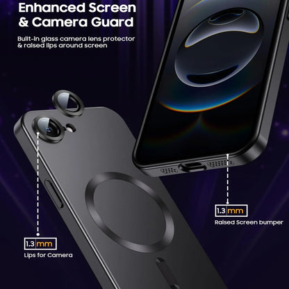Magnetic for iPhone 17e/16e Phone Case [Compatible with Magnetic ][Built-in Camera Lens Protector] Slim Soft  Bumper Shockproof