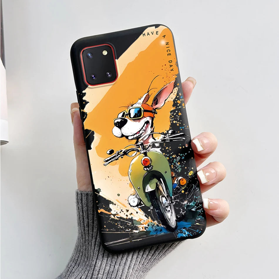 For Samsung Galaxy Note10 Lite Case SM-N770F 6.7'' Cute Bear Cartoon Cat Cover Soft TPU Phone Case For Samsung Note 10 Lite Bags
