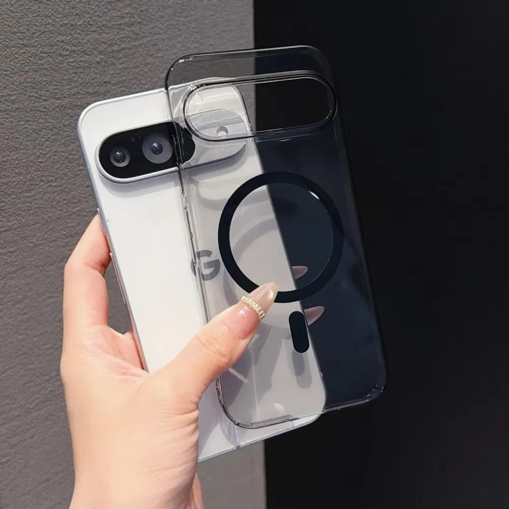 Luxury Clear Hard Magnetic Case For Google Pixel 11 10 9 10A 9A Pro Pro XL For Magsafe Wireless Charge Shockproof  Bumper Cover