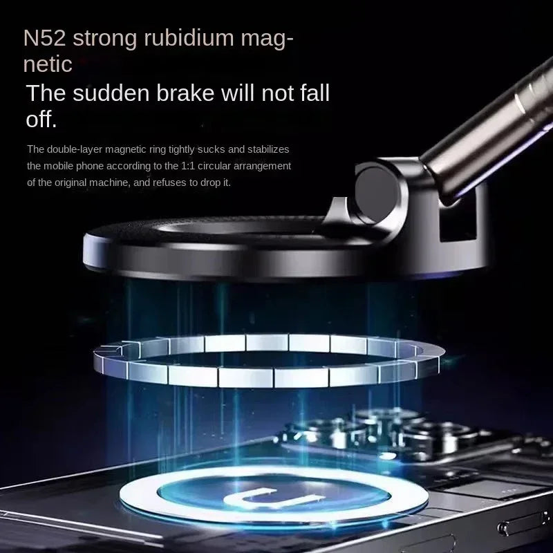 2pcs New 360° Adjustable Vacuum Suction Magnetic Bracket Car Phone Holder for Magsafe IPhone