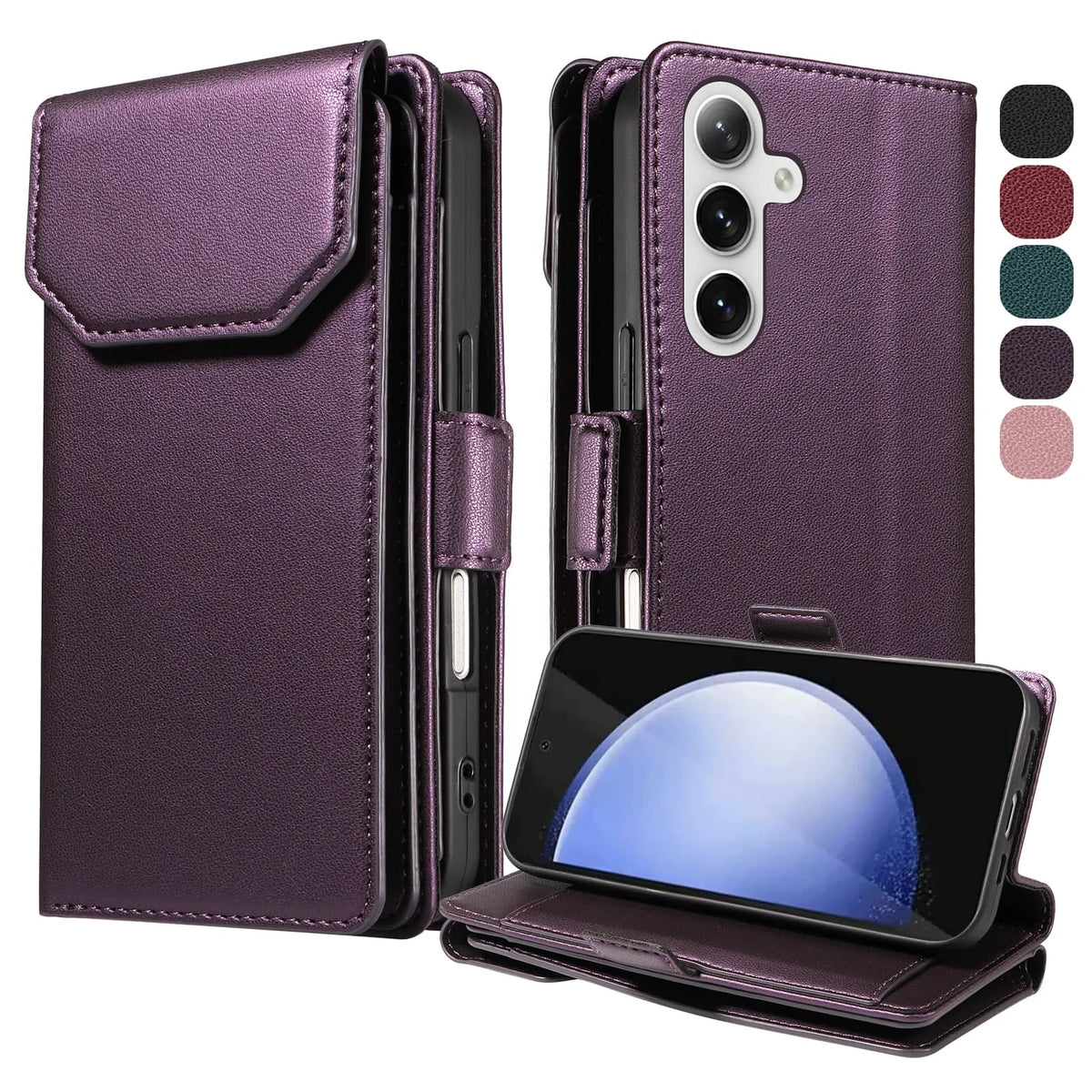 Wallet Case for Google Pixel 9 8 7 Pro 9 Pro XL 9A 8A 7A 6A, [10+ Card Slots] Protective TPU Inner Shell, Shockproof Flip Cover