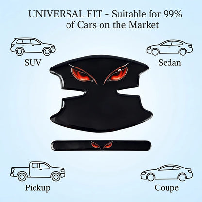8Pcs Universal Car Door Handle Bowl Anti-Scratch Stickers Evil Eye Pattern Protector Decals For Sedan SUV Pickup Auto Accessorie