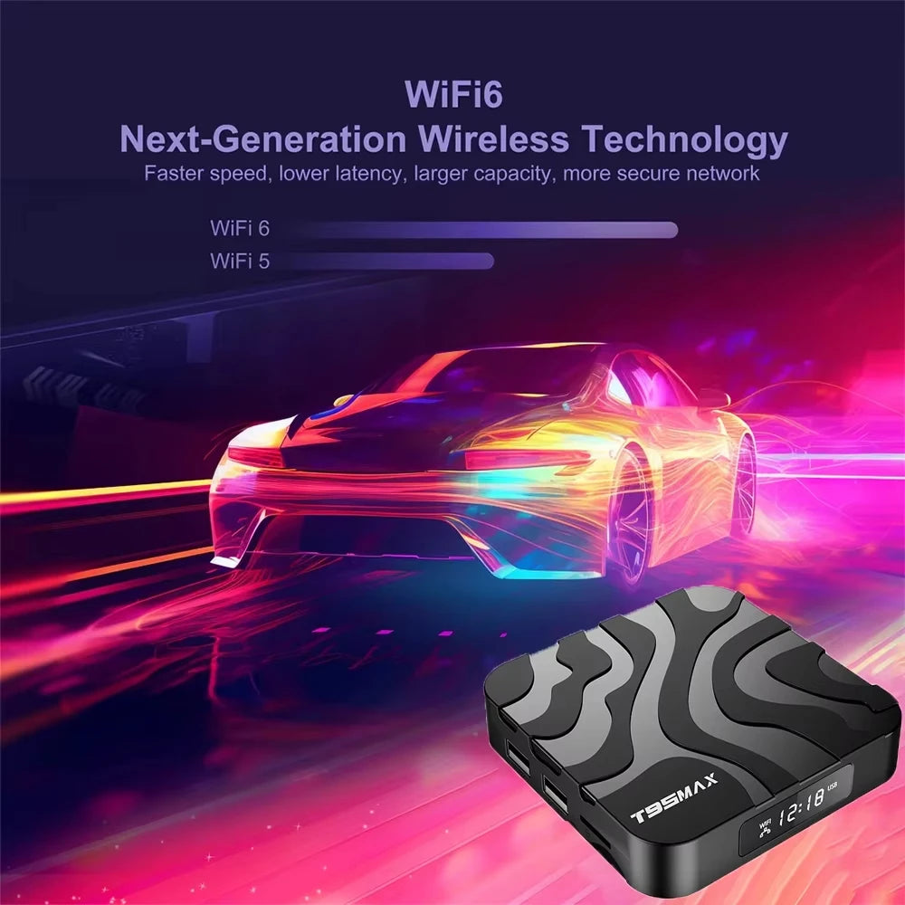 Android 16 T95Max Smart Home Theater TV Box Allwinner H618 Dual Wifi 8G RAM 256G ROM BT5.4 Netflix Google 4K 8K HD Set Top Box