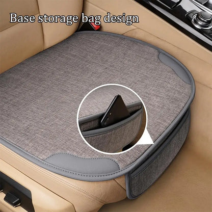Car Breathable Flax Seat Cover Universal Front Seat Anti Dust Anti Scratch Protector Cushion Covers For Car Interior Accessories
