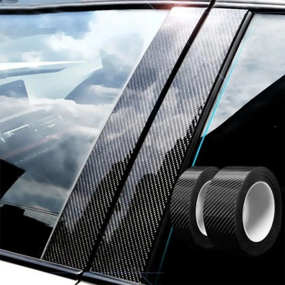 3D Carbon Fiber Sticker Paste Car Threshold Protective Film Anti Scratch Waterproof Matte Black Nano Sticker for Car Body